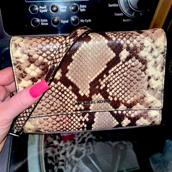 MICHAEL Michael Kors | Bags | Mini Mk Snake Skin Crossbody | Poshmark